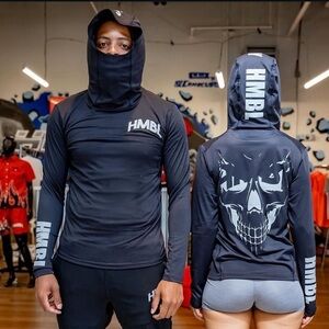 STAY HMBL Ski‎ Tech Black Skull Hoodie Men’s Large